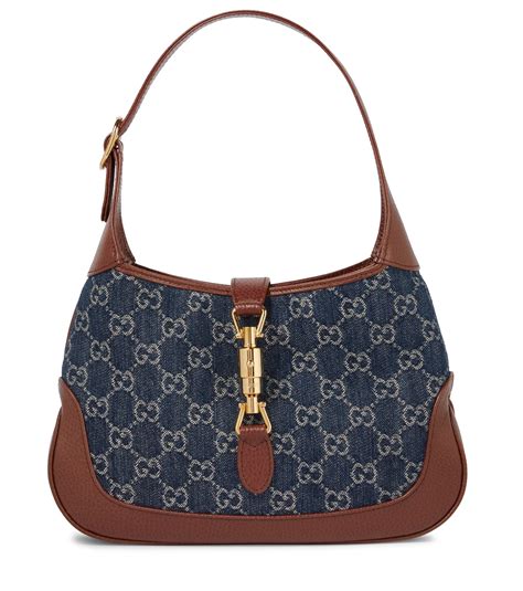 gucci large jackie shoulder bag|gucci jackie denim bag.